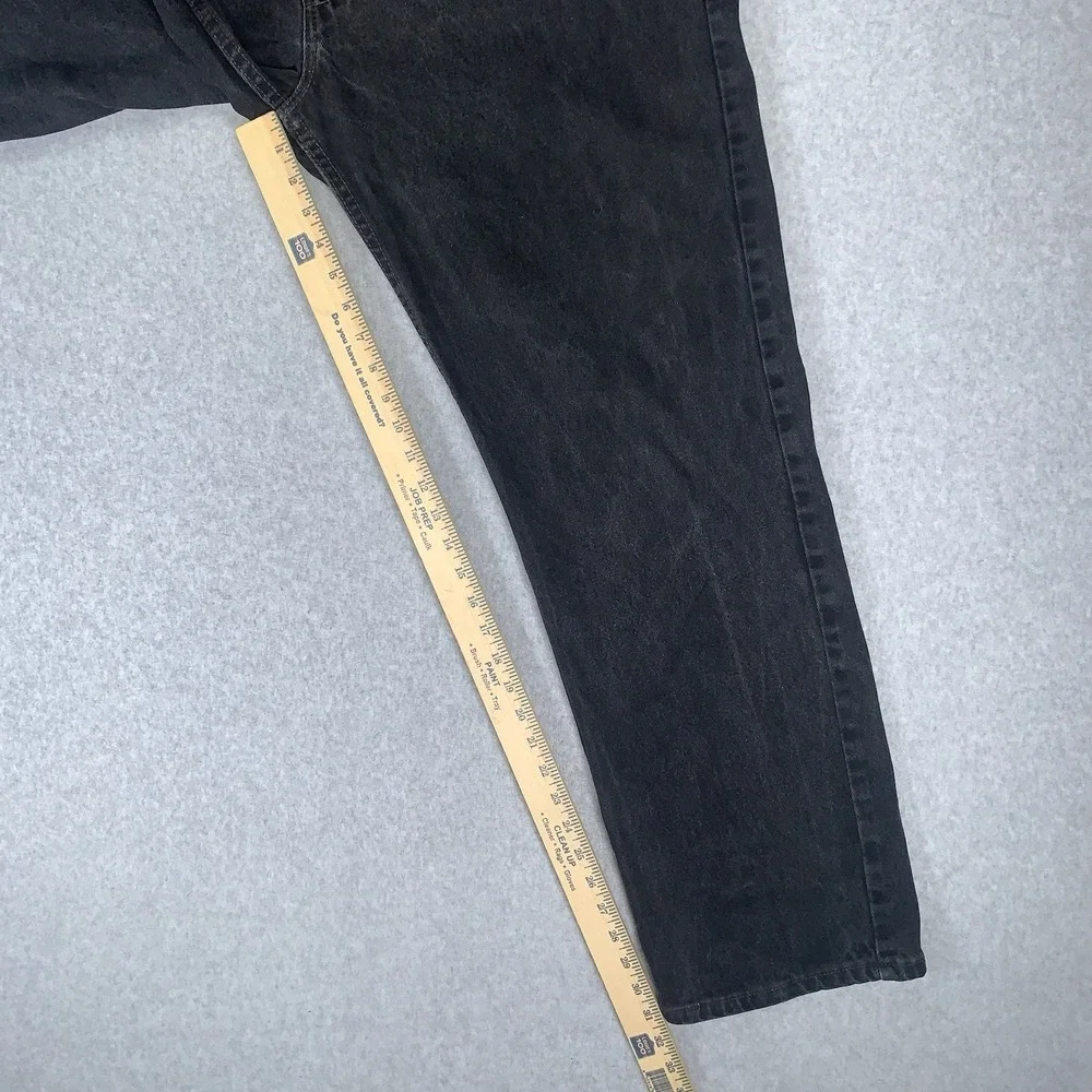 Vintage Levi's 505 Black Jeans 90's Made in USA Regular Fit Straight Leg 42x32